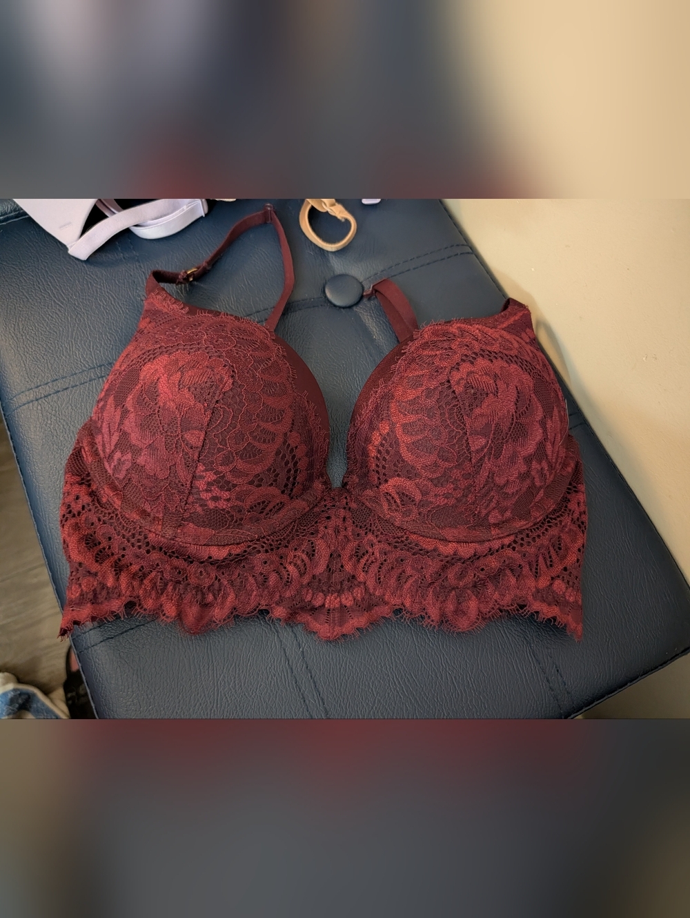 Dark Purple La Senza Hello Sugar Push Up Bra Worn Once Size 32b Perfect Conditio
